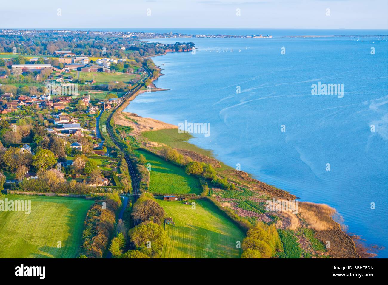 Fluss exe von oben in der Nähe von Topsham, Devon, England, Großbritannien, Europa Stockfoto