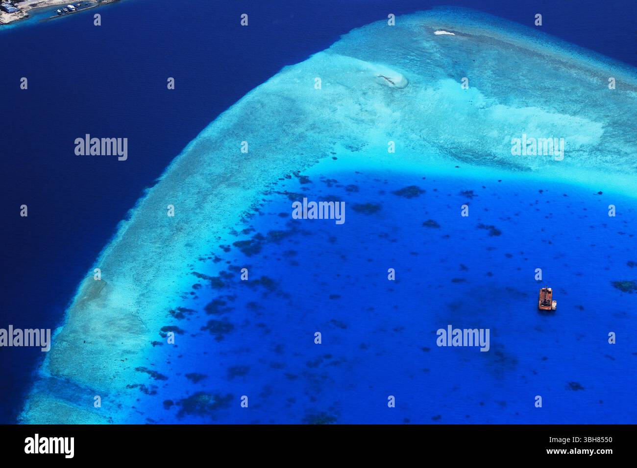 ARCHIPEL DES MALDIVES, ATOLL DE MALE (GUE AERIENNE) Stockfoto