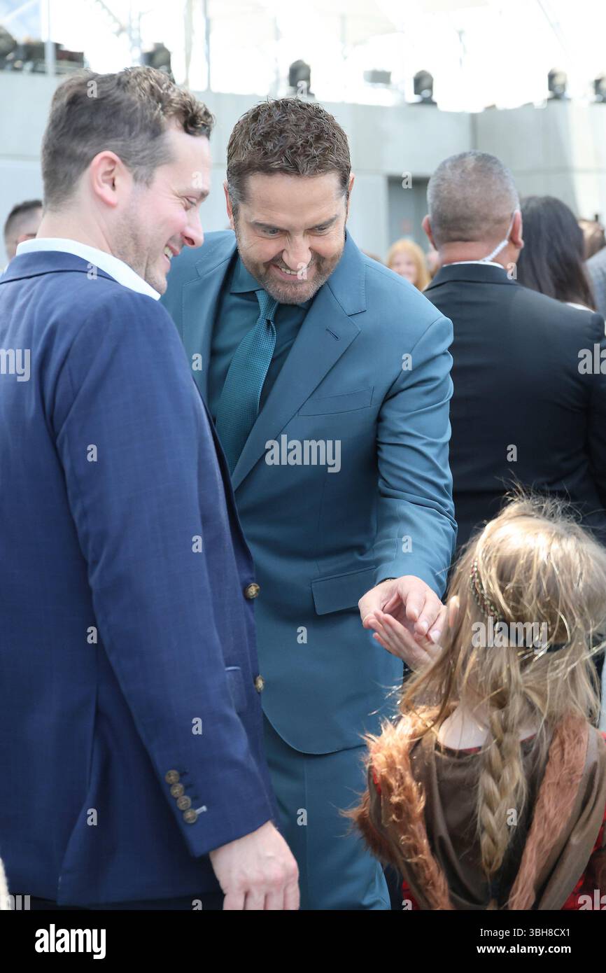 Juni 2025, Los Angeles, Kalifornien, USA: Gerard Butler bei der Premiere von How to Train Your Dragon im Academy Museum of Motion Pictures (Credit Image: © Nina Prommer/ZUMA Press Wire) NUR ZUR REDAKTIONELLEN VERWENDUNG! Nicht für kommerzielle ZWECKE! Stockfoto