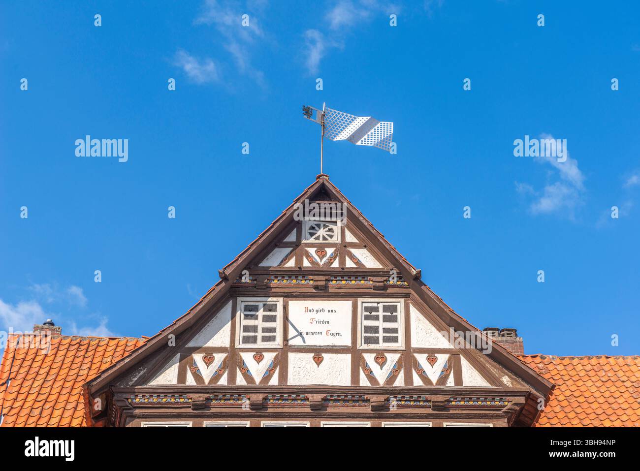 Altstadt von Allendorf mit endlosen Fachwerkhäusern, Bad Sooden-Allendorf, Werra-Meissner-Kreis, Hessen, Deutschland, Europa Stockfoto