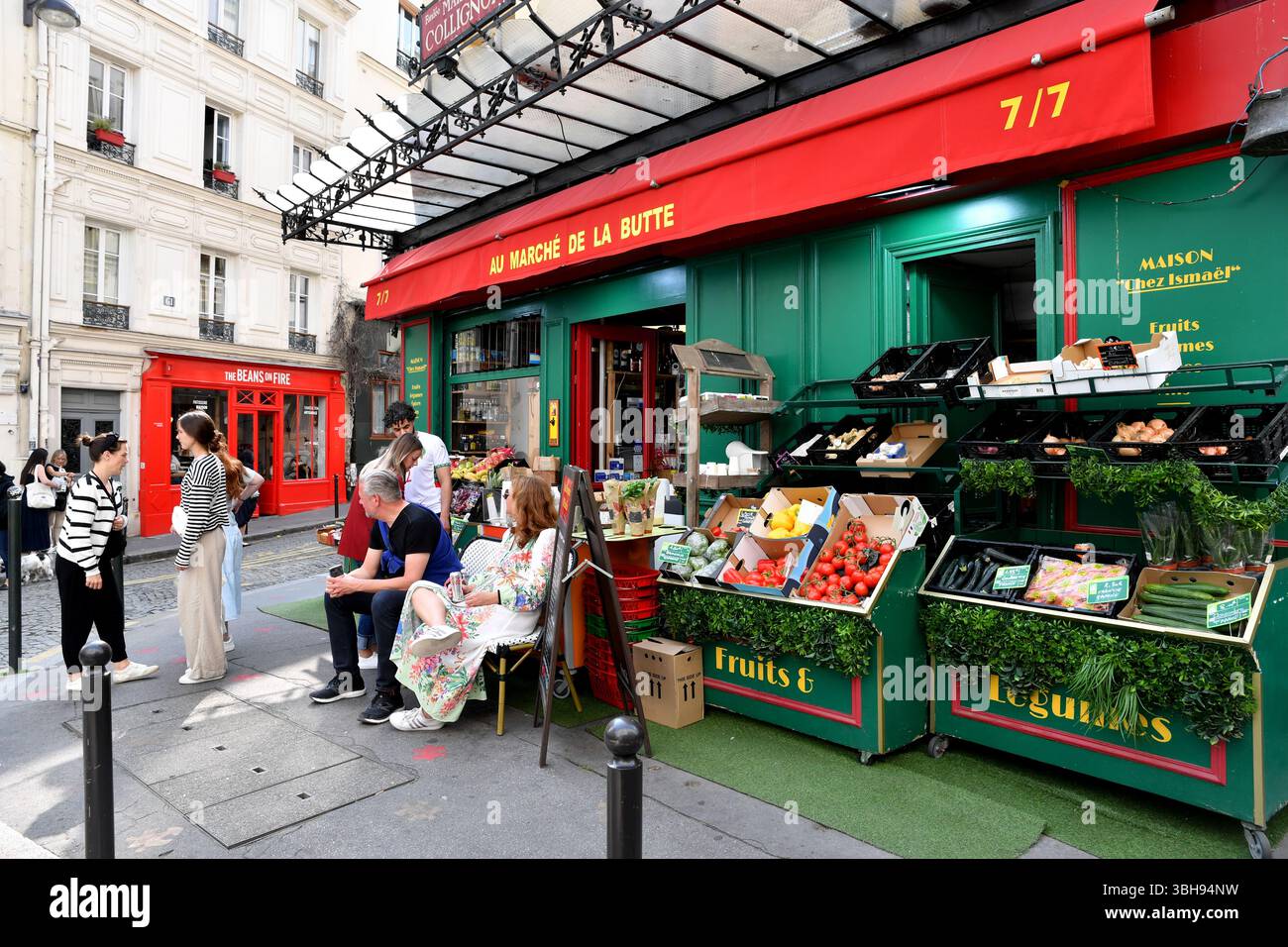 Au Marché de la Butte - Montmartre - Paris Stockfoto