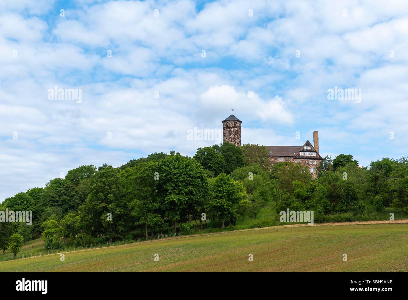 Schloss Ludwigstein aus dem 15. Jahrhundert, Burg Ludwigstein, Witzenhausen, Hessen, Europa Stockfoto