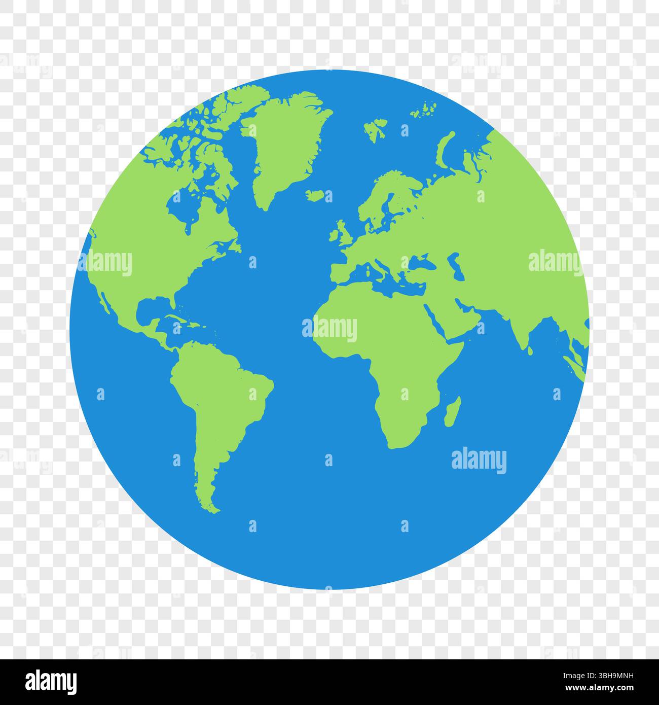Erdkugeln isoliert auf transparentem Hintergrund Stock Vektor
