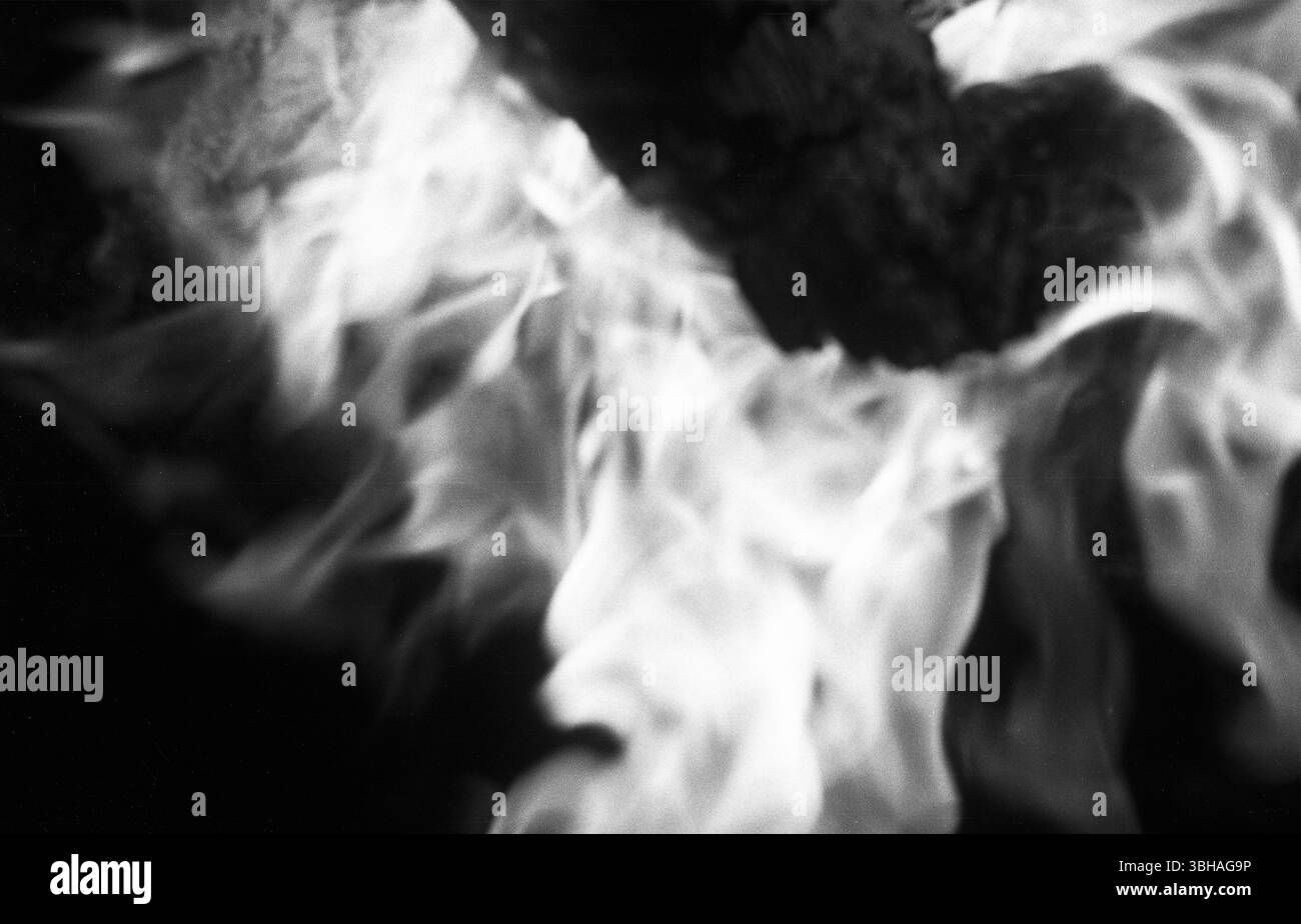 Ofenfeuer Nahaufnahme Abstrakte Flammenfotografie Stockfoto