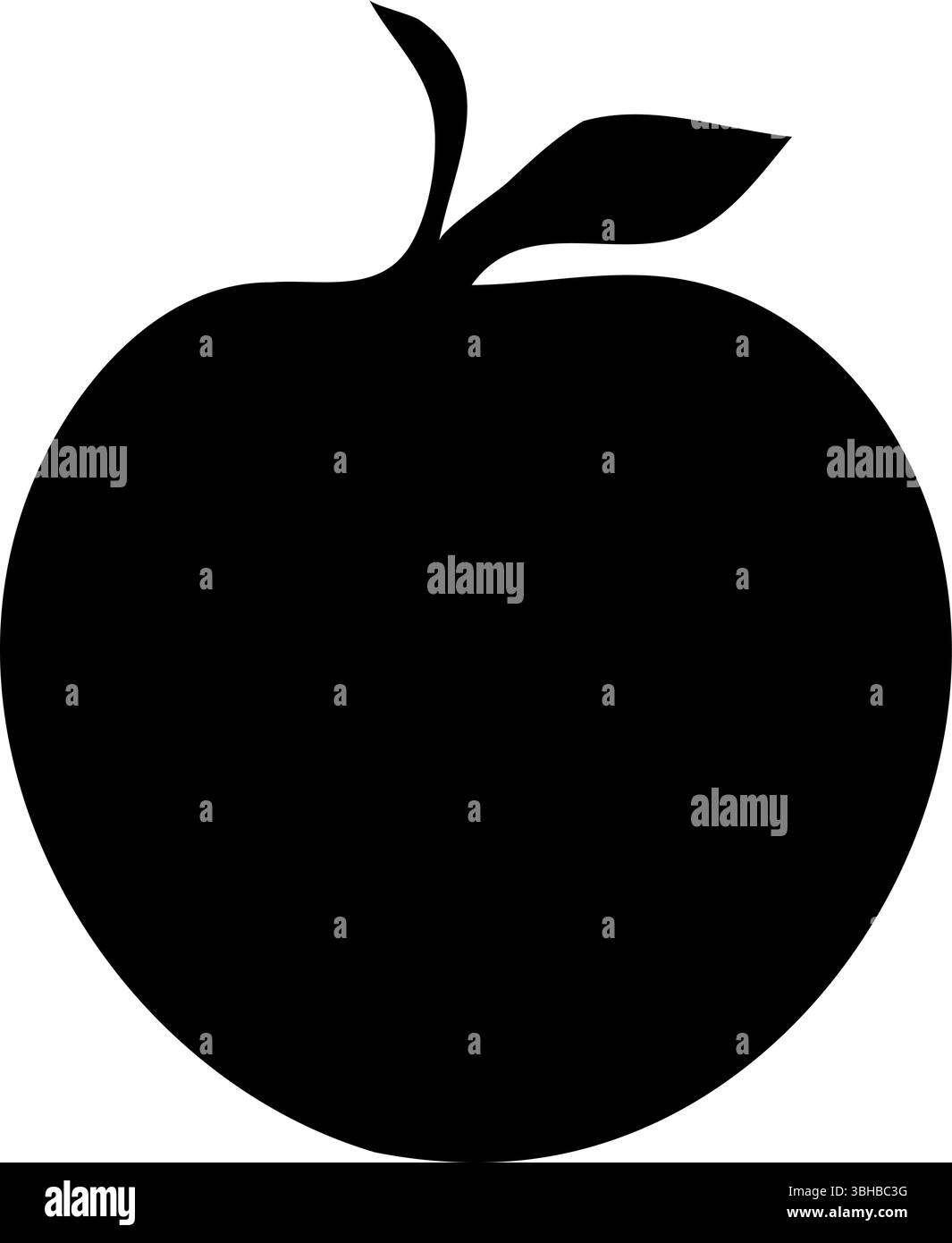 Apple Silhouette Icon - Vektor-Symbol für Lebensmittel, Gesundheit & Bildung Stock Vektor