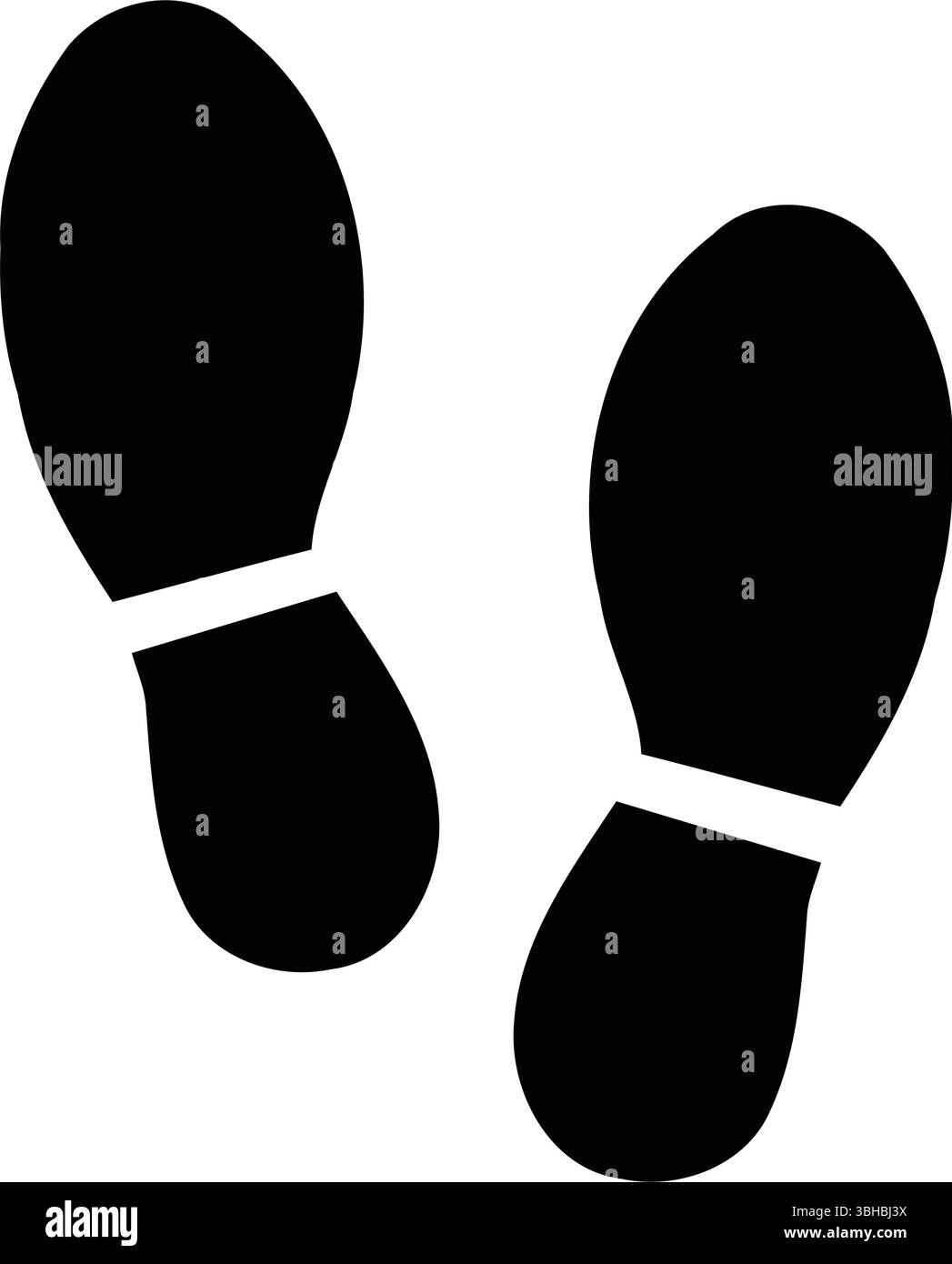 Schwarze Symbole: Schuhdrucksymbole Stock Vektor