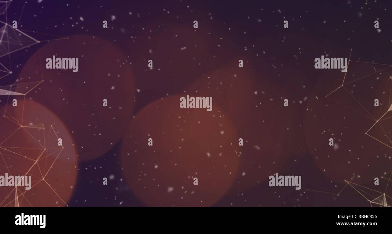 Bild eines einzigartigen futuristischen abstrakten Designs mit Bokeh- und Schneeeffekt Stockfoto