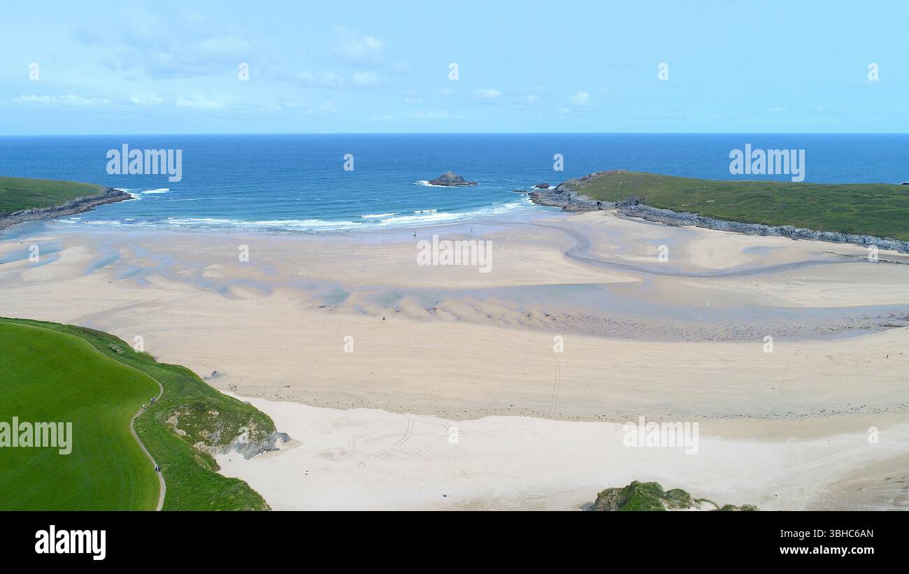 Crantock bei Newquay Cornwall Stockfoto