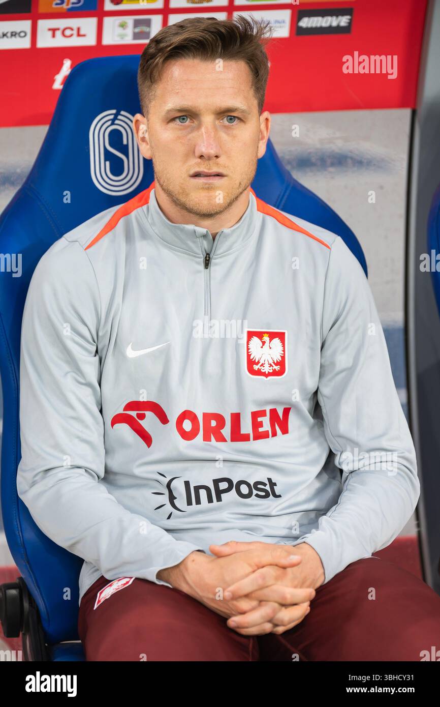 CHORZOW, POLEN - 6. JUNI 2025: Freundschaftsspiel Polen - Moldawien. Piotr Zielinski. Stockfoto