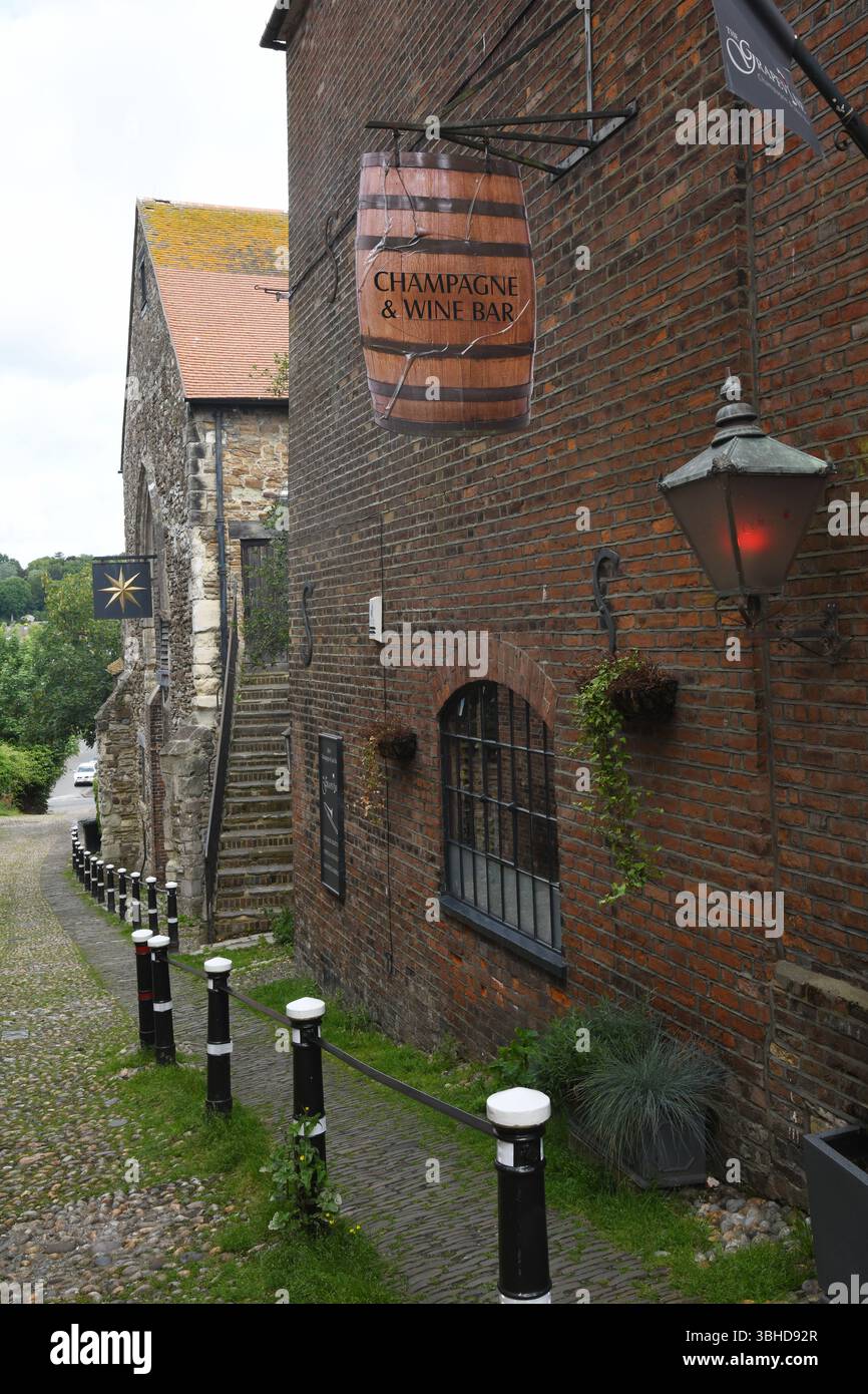 Champagner- und Weinbar Stockfoto