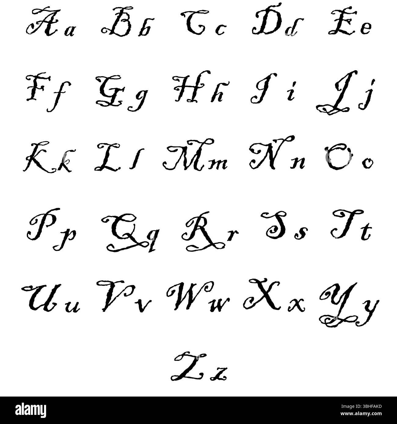 Gotische Kalligraphie-Schriftart. Vintage-Letter. Dekoratives Schriftzeichen. Vektorsymbol. Stock Vektor