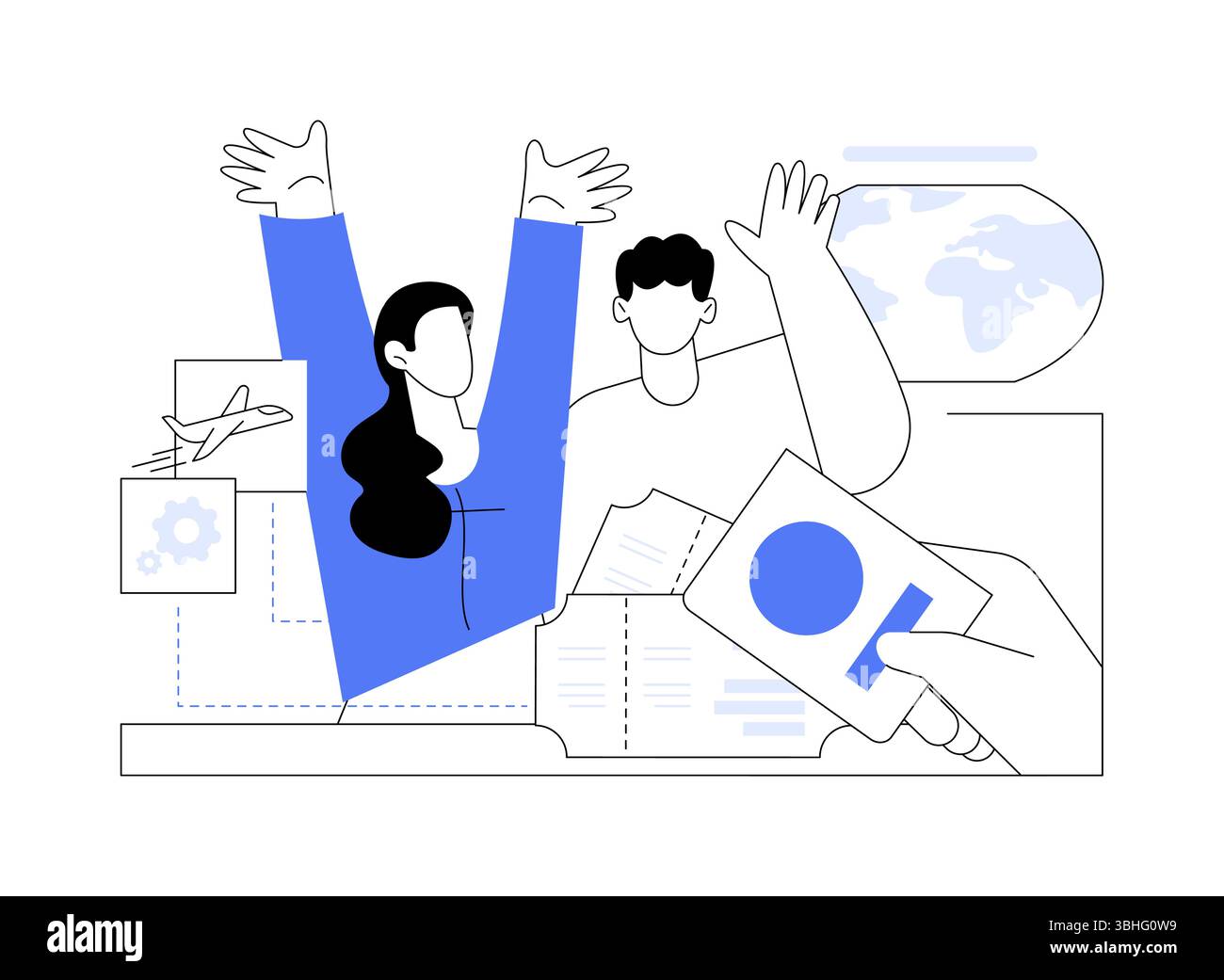 Bereit für Reisen isolierte Cartoon-Vektor-Illustrationen. Stock Vektor