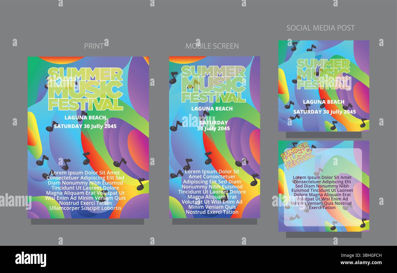 Dynamische Fluidwelle. Klarer abstrakter Stil für modernes Marketing. Flüssige Designvorlage mehrere Plattformen für Print, mobile Bildschirme und Post in sozialen Medien Stock Vektor