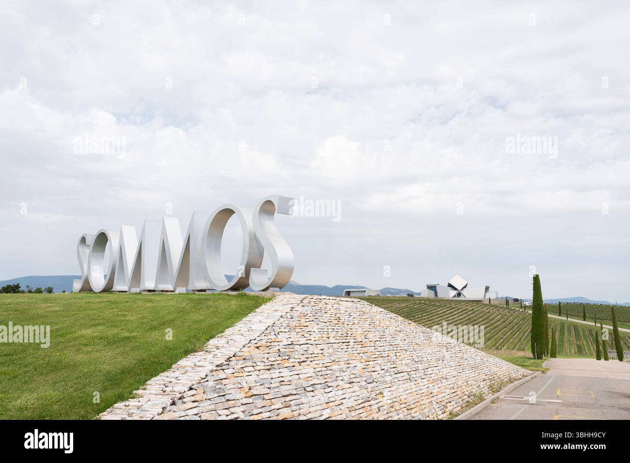 Sommos Weingut in Frankreich Stockfoto
