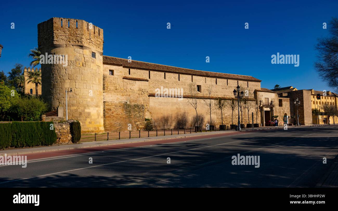 Das Alcazar de los Reyes Cristianos (Schloss der christlichen Monarchen). Cordoba Spanien Stockfoto
