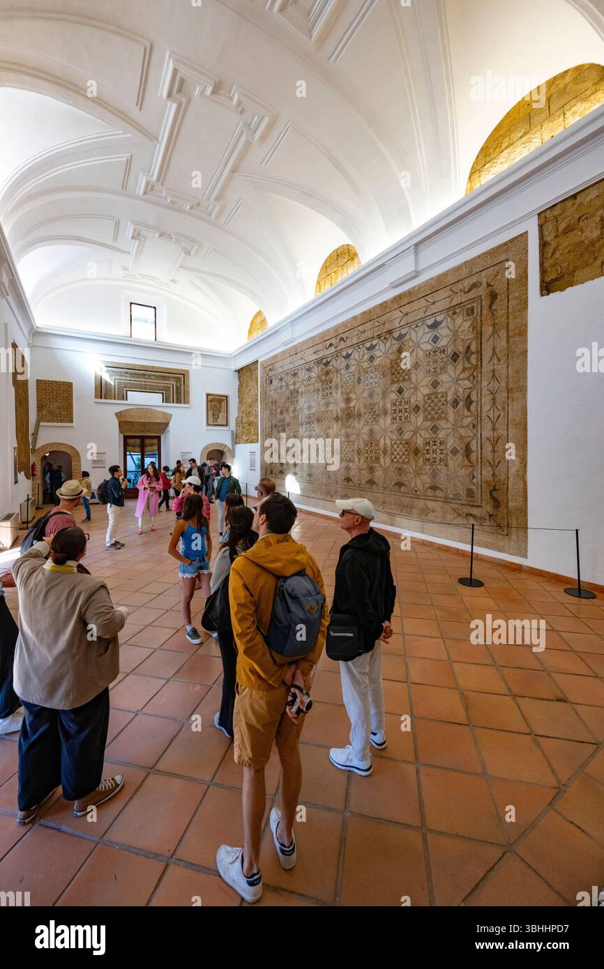 Mosaiksaal Alcázar de los Reyes Cristianos, Cordoba, Andalusien, Spanien Stockfoto
