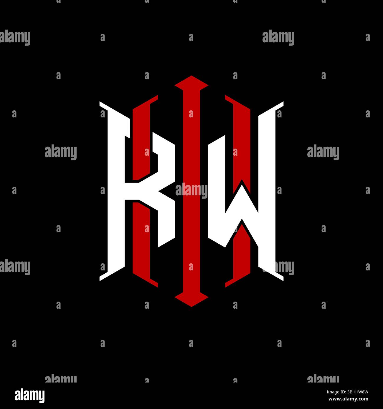 Logo Initial Monogramm mit geometrischem, modernem Rechteck elegantem Design im isolierten Hintergrund, minimalistisches Logo in geometrischer Form. Stock Vektor