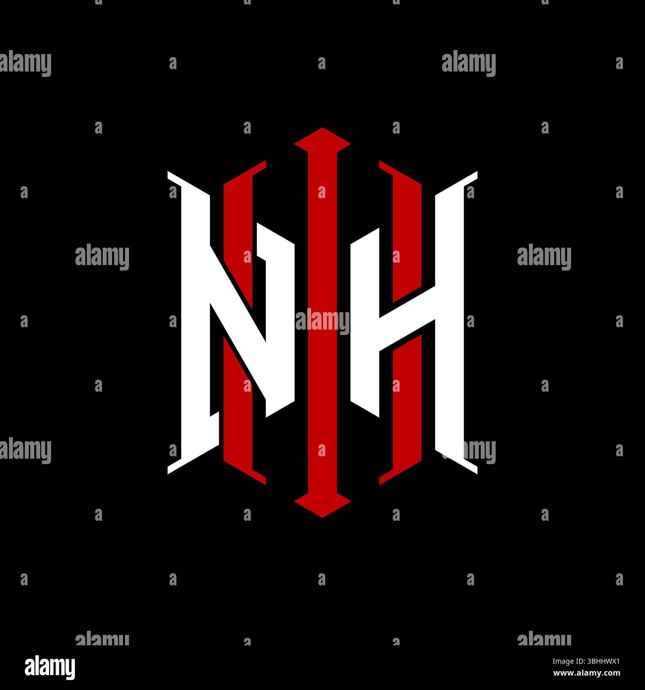 Logo Initial Monogramm mit geometrischem, modernem Rechteck elegantem Design im isolierten Hintergrund, minimalistisches Logo in geometrischer Form. Stock Vektor
