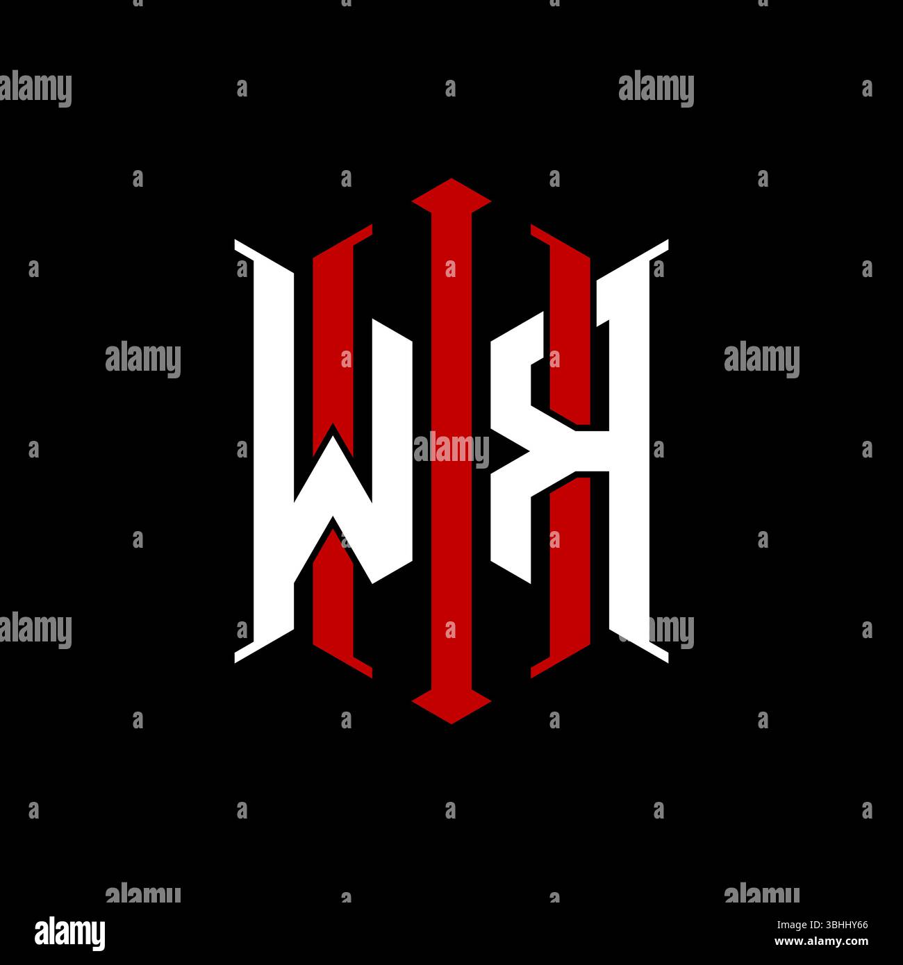 Logo Initial Monogramm mit geometrischem, modernem Rechteck elegantem Design im isolierten Hintergrund, minimalistisches Logo in geometrischer Form. Stock Vektor
