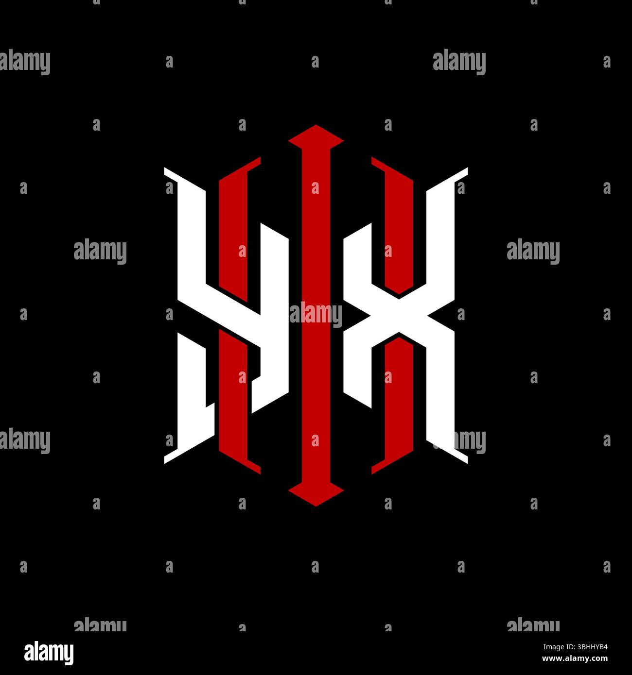 Logo Initial Monogramm mit geometrischem, modernem Rechteck elegantem Design im isolierten Hintergrund, minimalistisches Logo in geometrischer Form. Stock Vektor