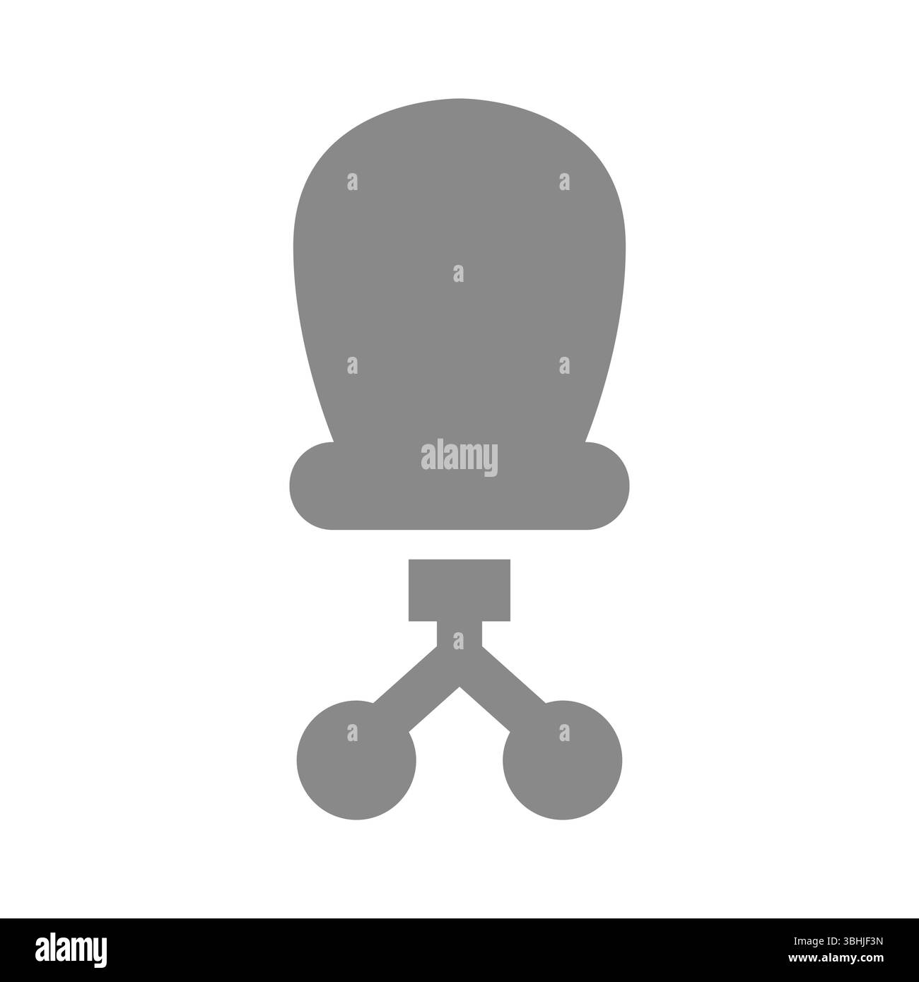 Höhenverstellbarer Bürostuhl. Schreibtischstuhl drehbar mit Rädern oder Rollen. Stock Vektor