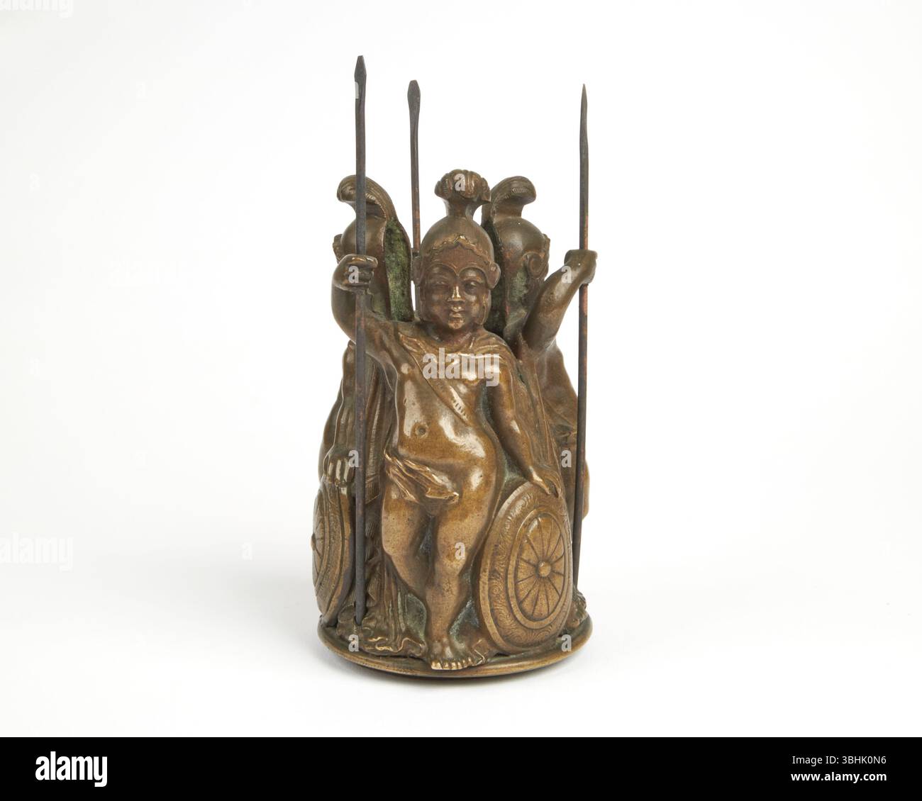 Antike Bronzeskulptur aus dem 19. Jahrhundert. Stockfoto