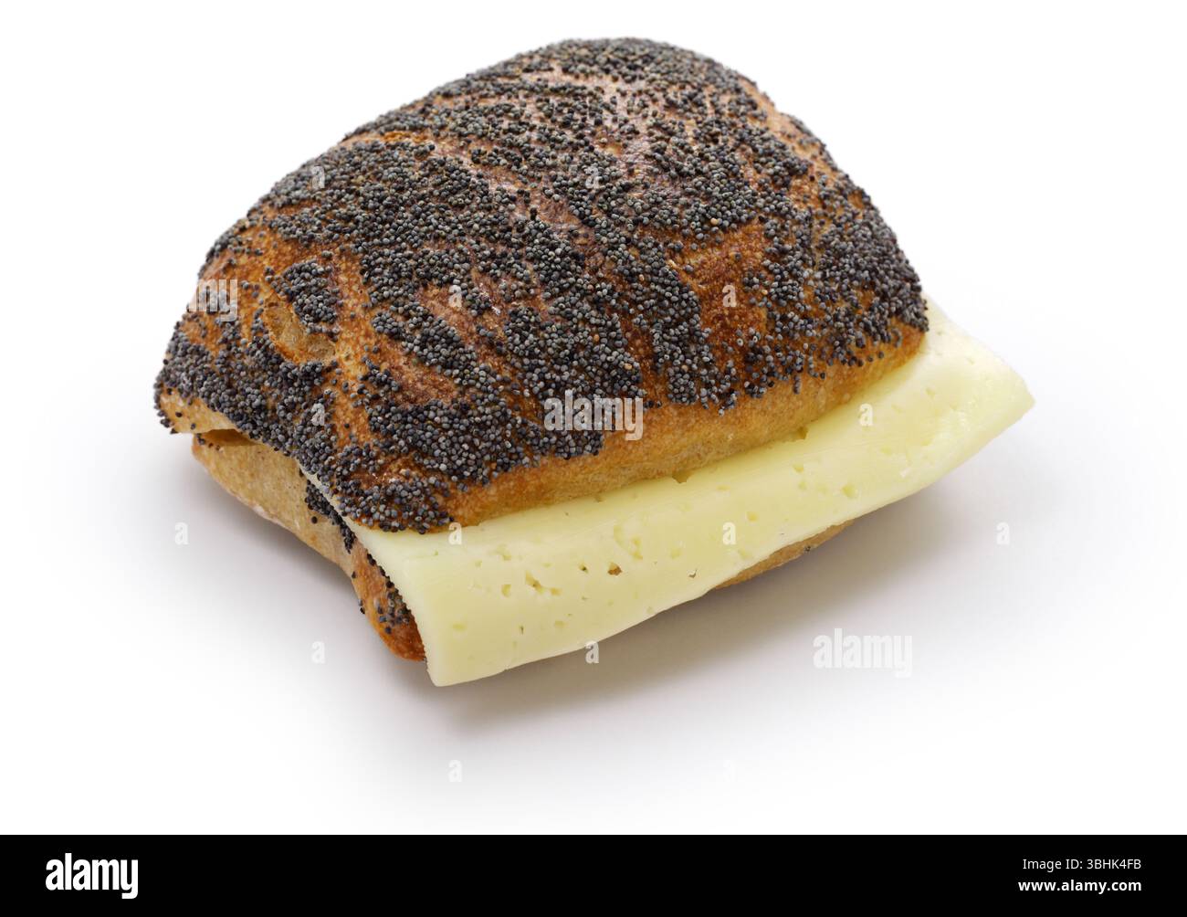 BMO(bolle med ost), ein dänisches Sauerteigsandwich mit Käse und Schlagsbutter Stockfoto