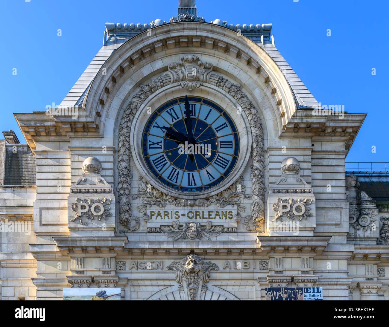Das Musée d'Orsay beherbergt impressionistische und postimpressionistische Kunstsammlungen. Wiederverwendung im Beaux Arts-Gebäude des Bahnhofs Gare d'Orsay. Stockfoto