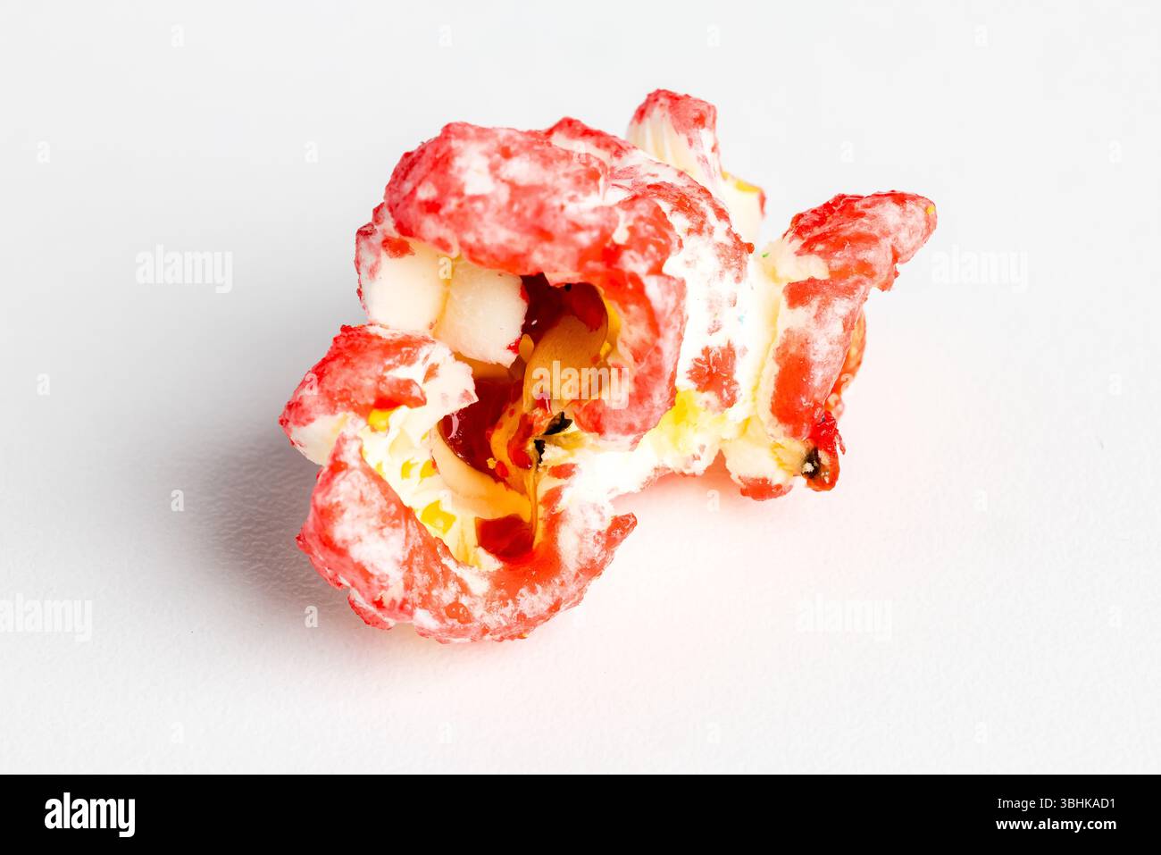 Bunter Bonbons-Popcorn-Hintergrund. Heller Hintergrund Stockfoto