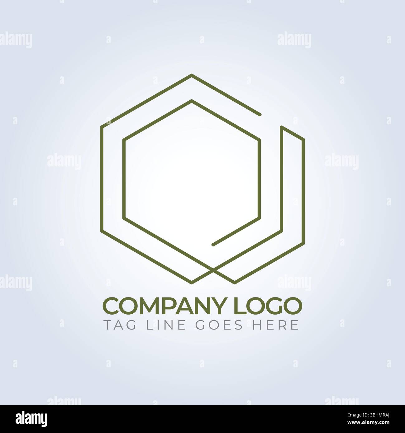 Sechseckige Vorlage für Firmenlogo Stock Vektor