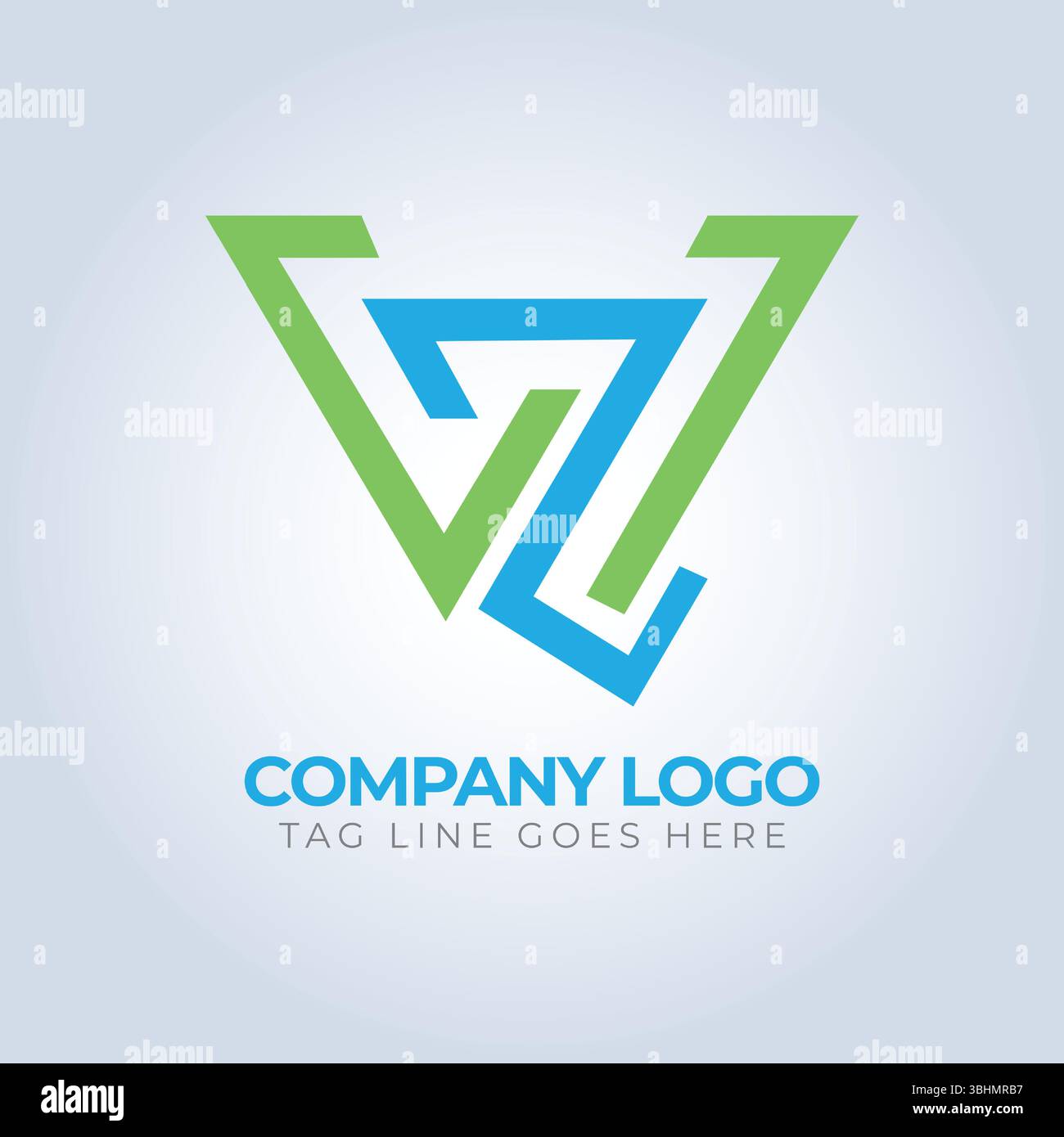 Design-Kunst des WZ-Firmenlogos Stock Vektor