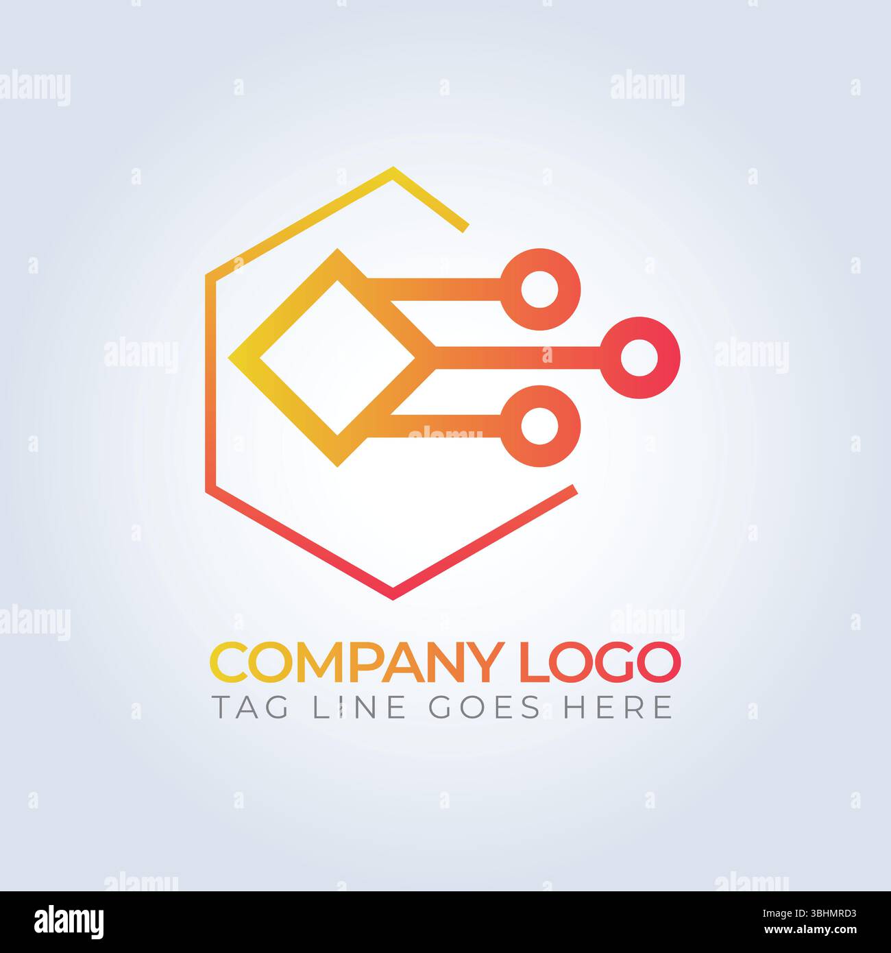 Design-Design-Vorlage für Technologie-Logos Stock Vektor