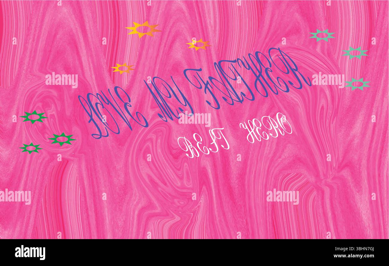 Love My Father Vector Art Design mit rosa Marmor Textur für Vatertag Geschenkideen Stock Vektor