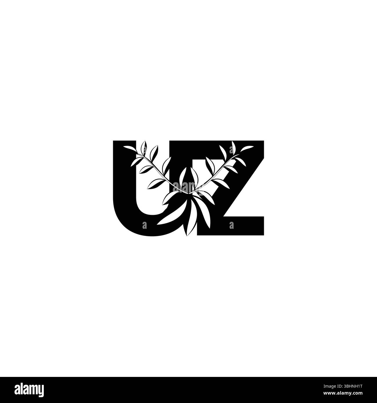 UZ- oder ZU-Logo und Icon-Design Stock Vektor