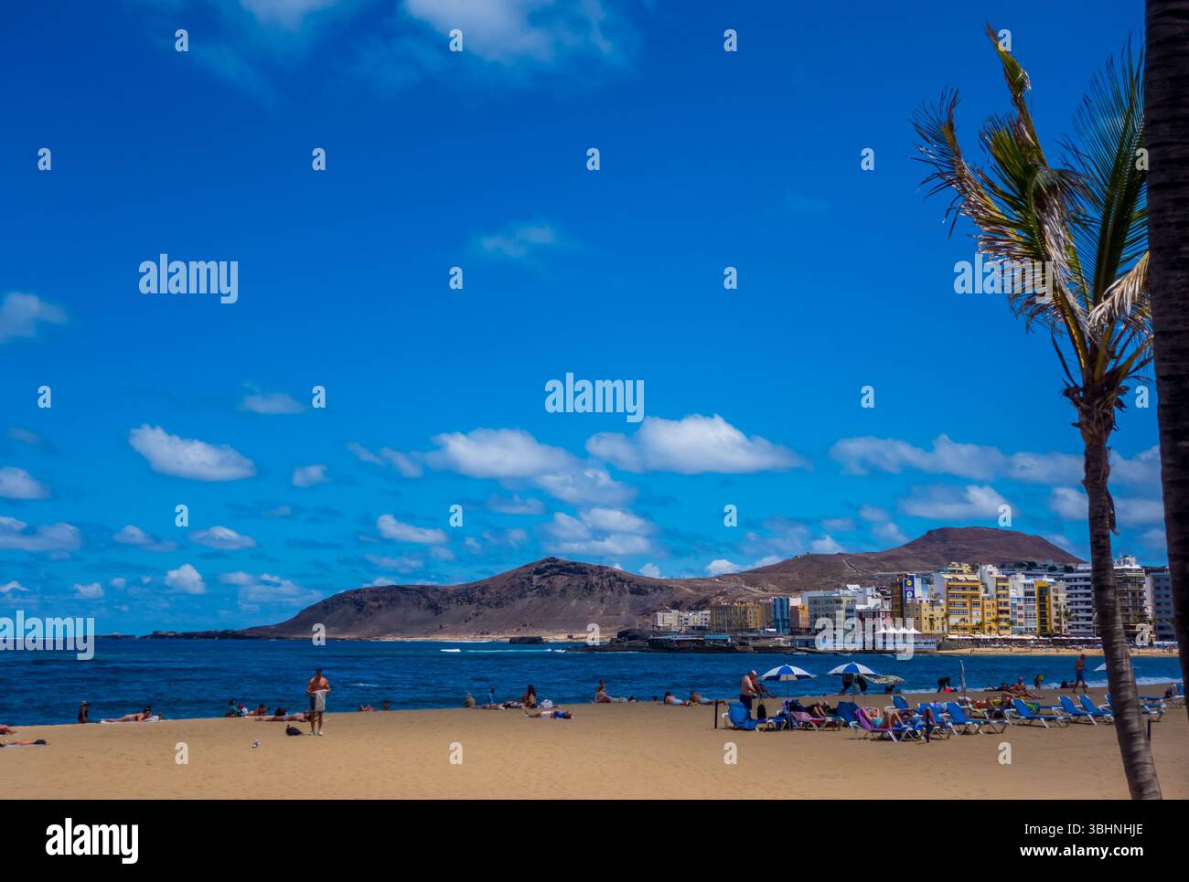 Las Canteras Strand in Las Palmas, Gran Canaria, Spanien Stockfoto