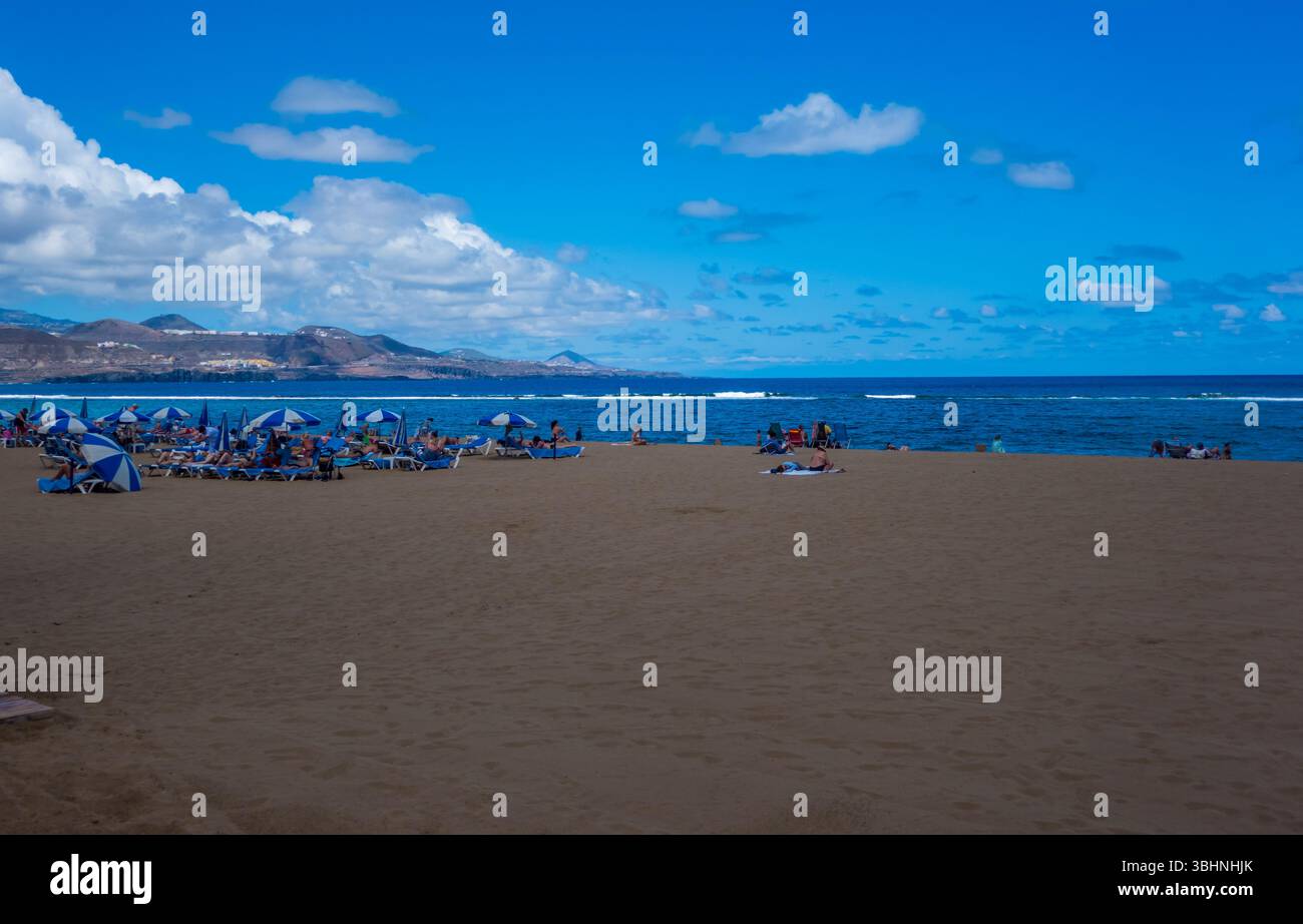 Las Canteras Strand in Las Palmas, Gran Canaria, Spanien Stockfoto
