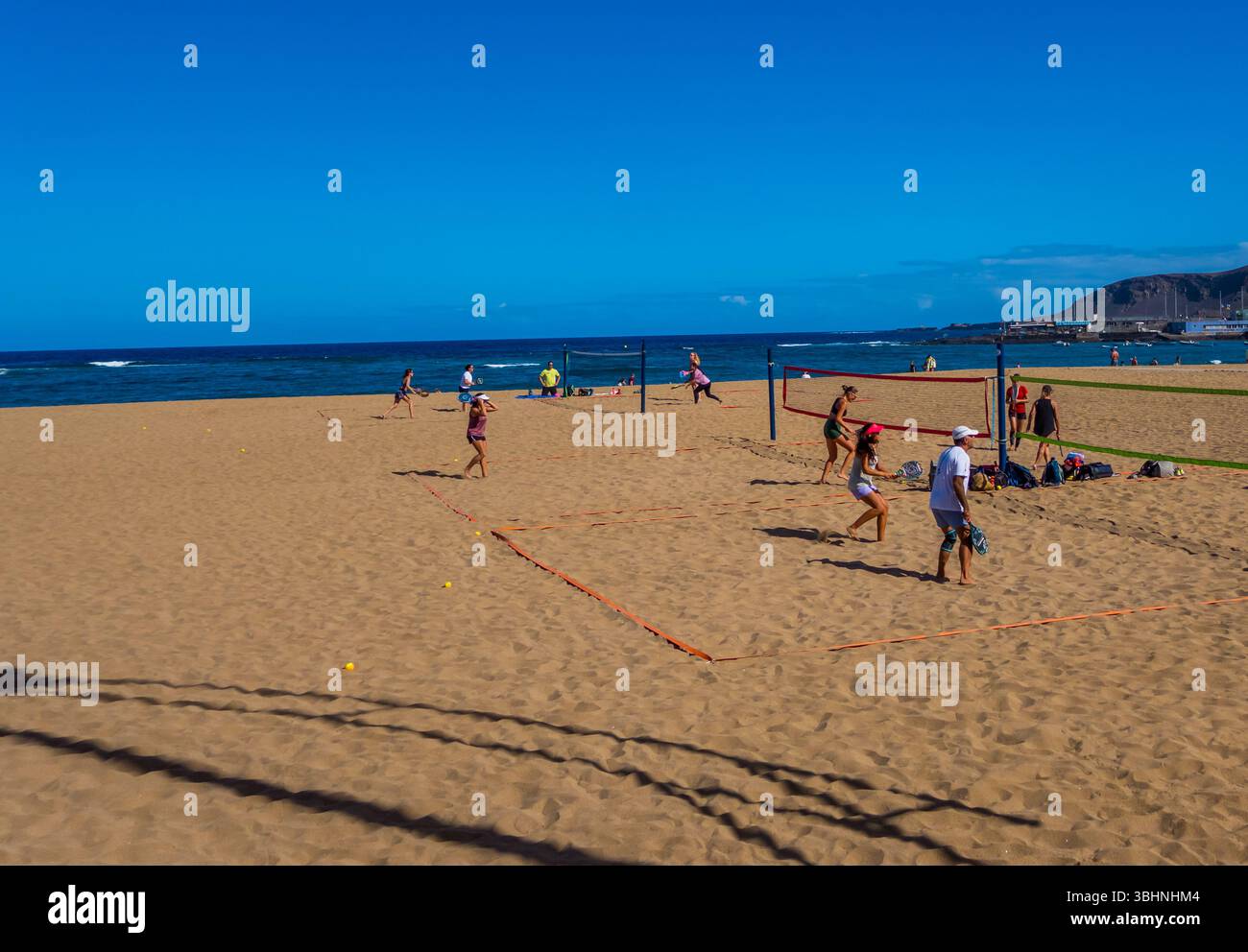 Am Strand Las Canteras - Las Palmas, Gran Canaria, Spanien Stockfoto