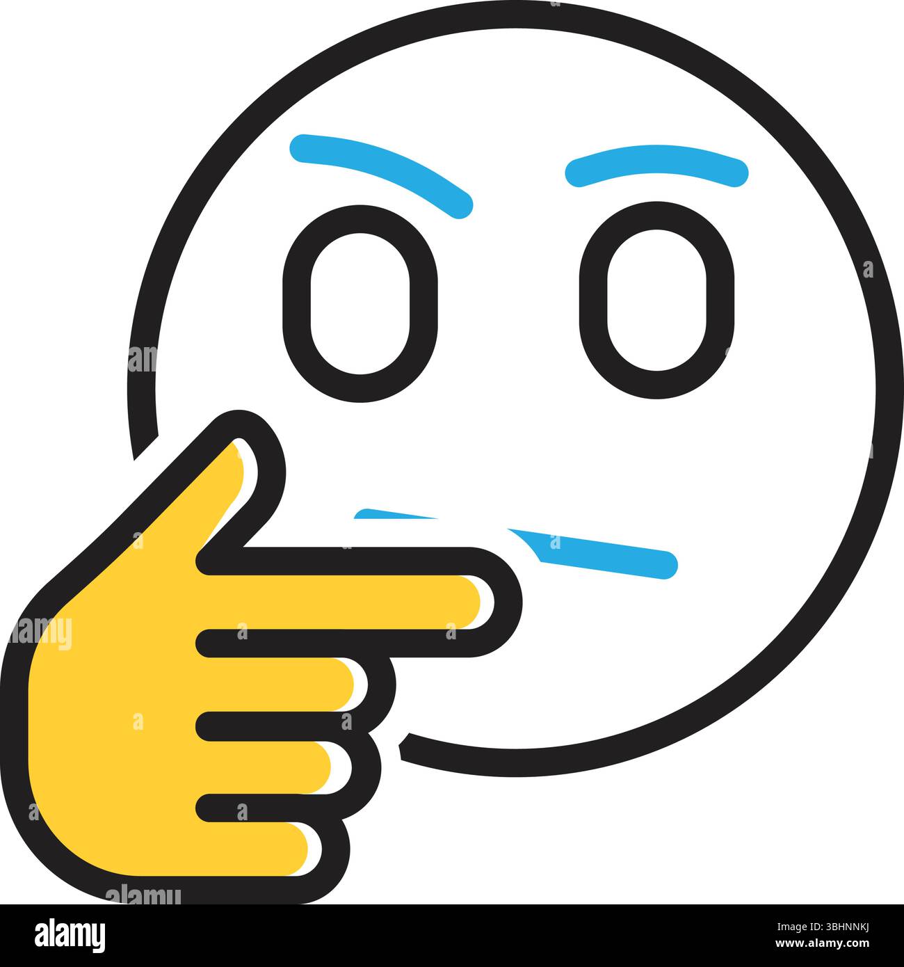 Symbol für mm hmm, denken Stock Vektor