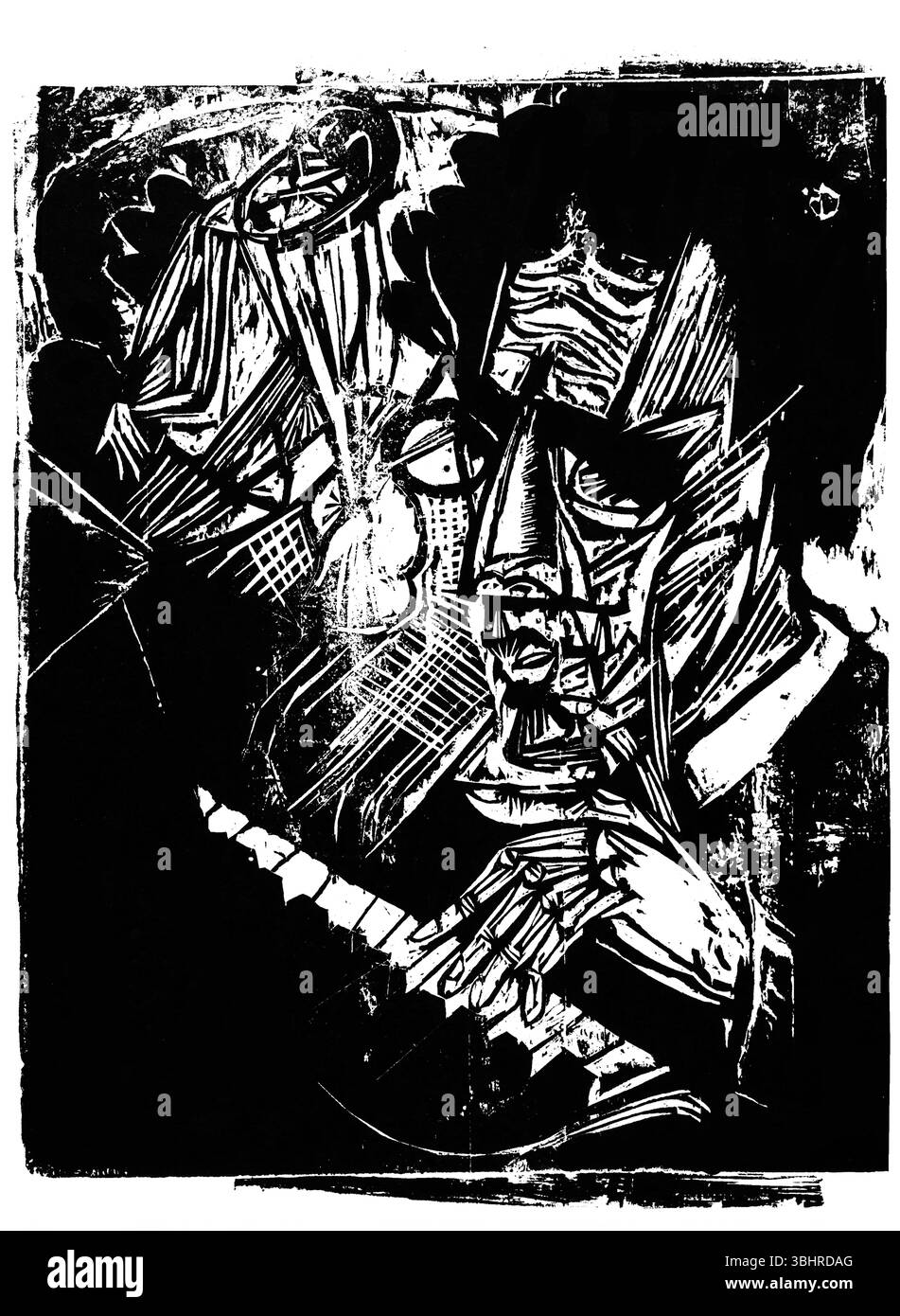 Otto Klemperer von Ernst Ludwig Kirchner – 1916 deutsches expressionistisches Porträt des Dirigenten, Public Domain, High-Resolution Fine Art Print Stockfoto