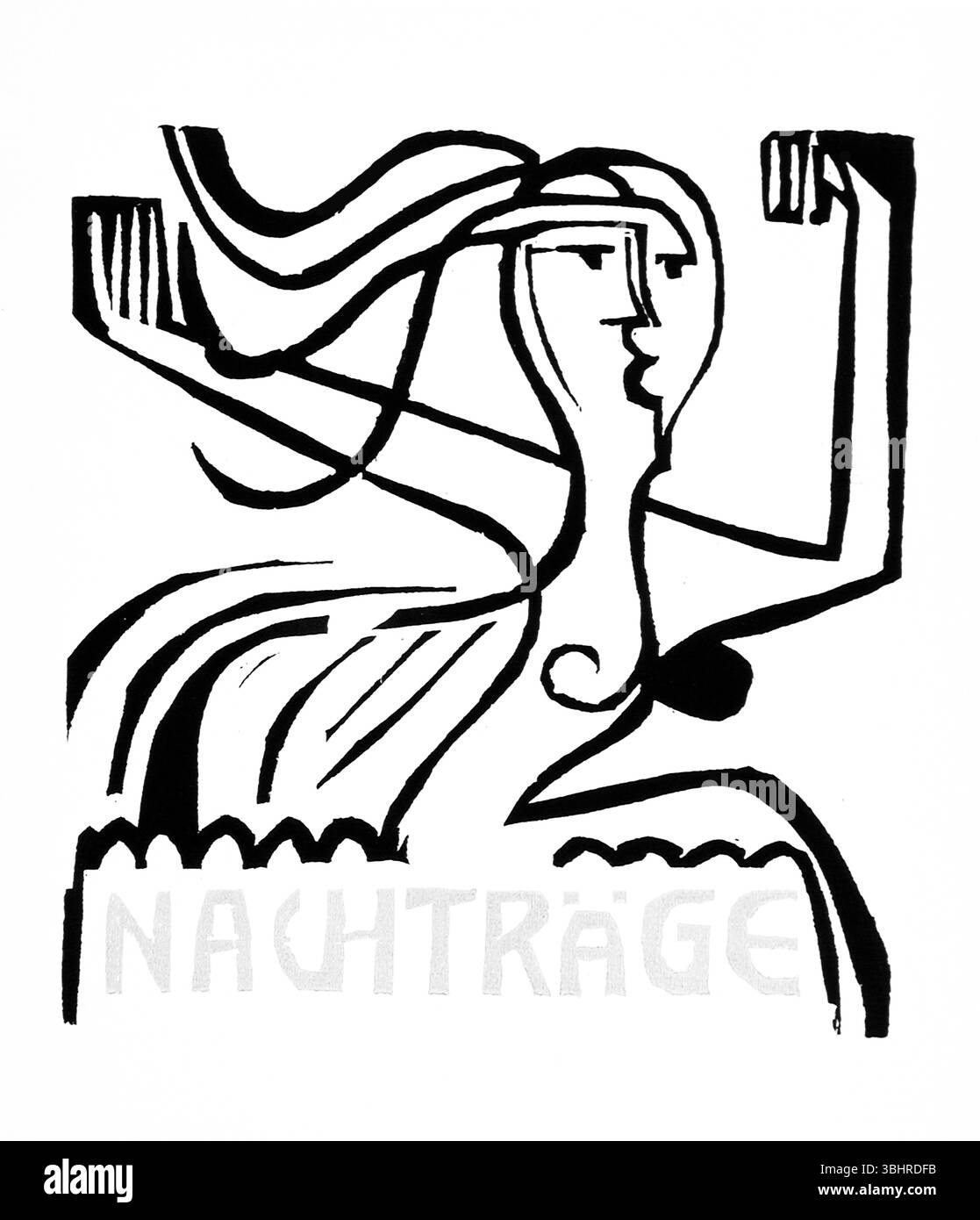 Addenda von Ernst Ludwig Kirchner – Deutsches Expressionistisches Kunstwerk, Public Domain, High-Resolution Fine Art Print, Modernistische Malerei des frühen 20. Jahrhunderts Stockfoto