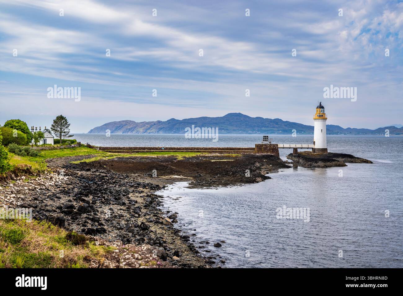 Leuchtturm Rubha nan Gall in der Nähe von Tobermory, Isle of Mull, Argyll und Bute, Schottland Stockfoto