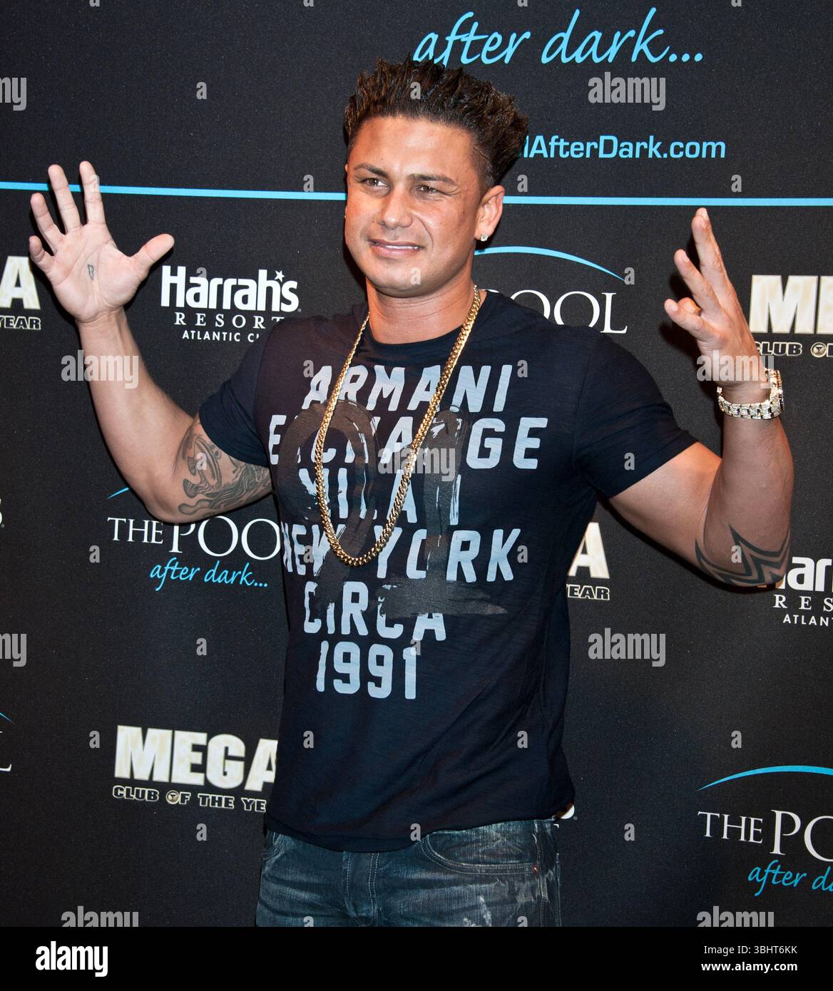Paul Delvecchio alias DJ Pauly D im Pool After Dark im Harrah's Resort in Atlantic City, New Jersey - 31. März 2012 Stockfoto