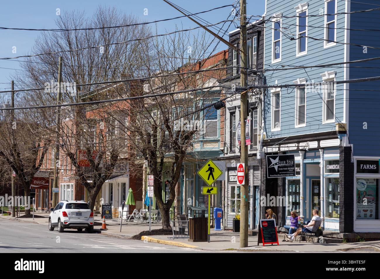 Main Street, Middleburgh, New York, ein Dorf im Schoharie County. Stockfoto