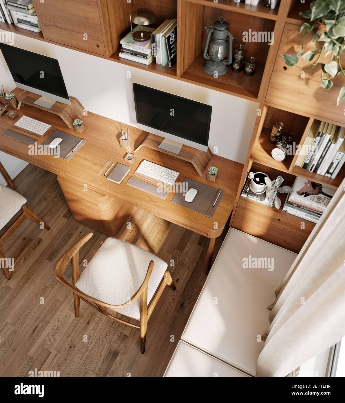 3D-Rendern des Arbeitsraums Stockfoto