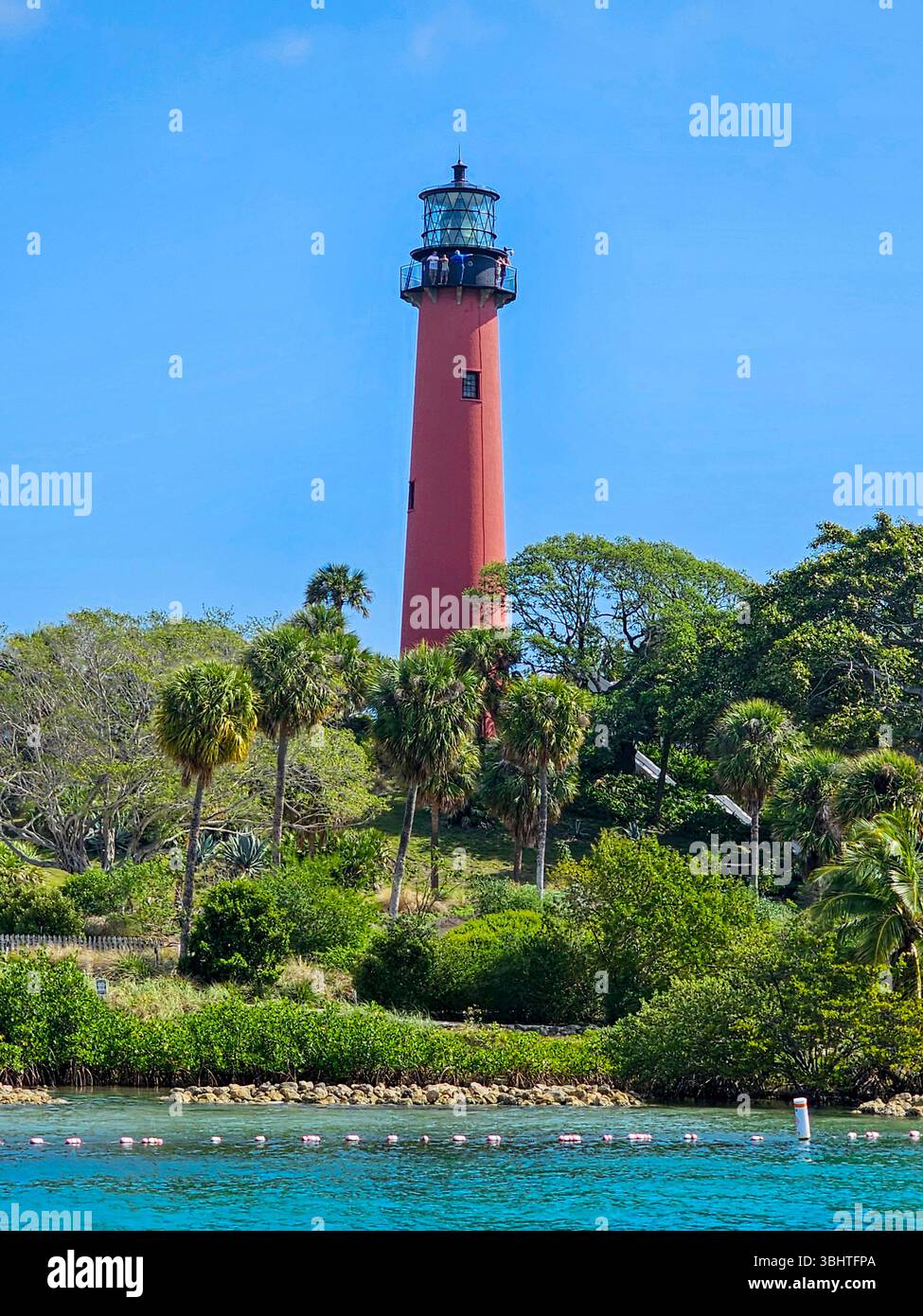 Jupiter Inlet Light, Jupiter, Florida. Der historische Leuchtturm und das Museum werden von der Loxahatchee River Historical Society betrieben Stockfoto