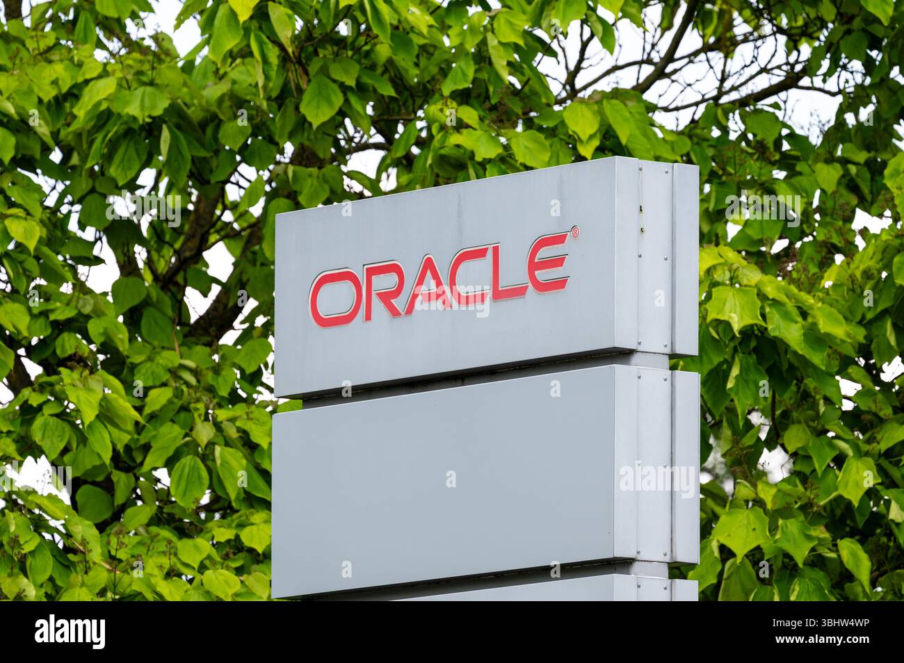 Hauptsitz der Oracle Database Management Company in Vilvoorde, Flämisch-Brabant, Belgien, 8. Juni 2025 Stockfoto