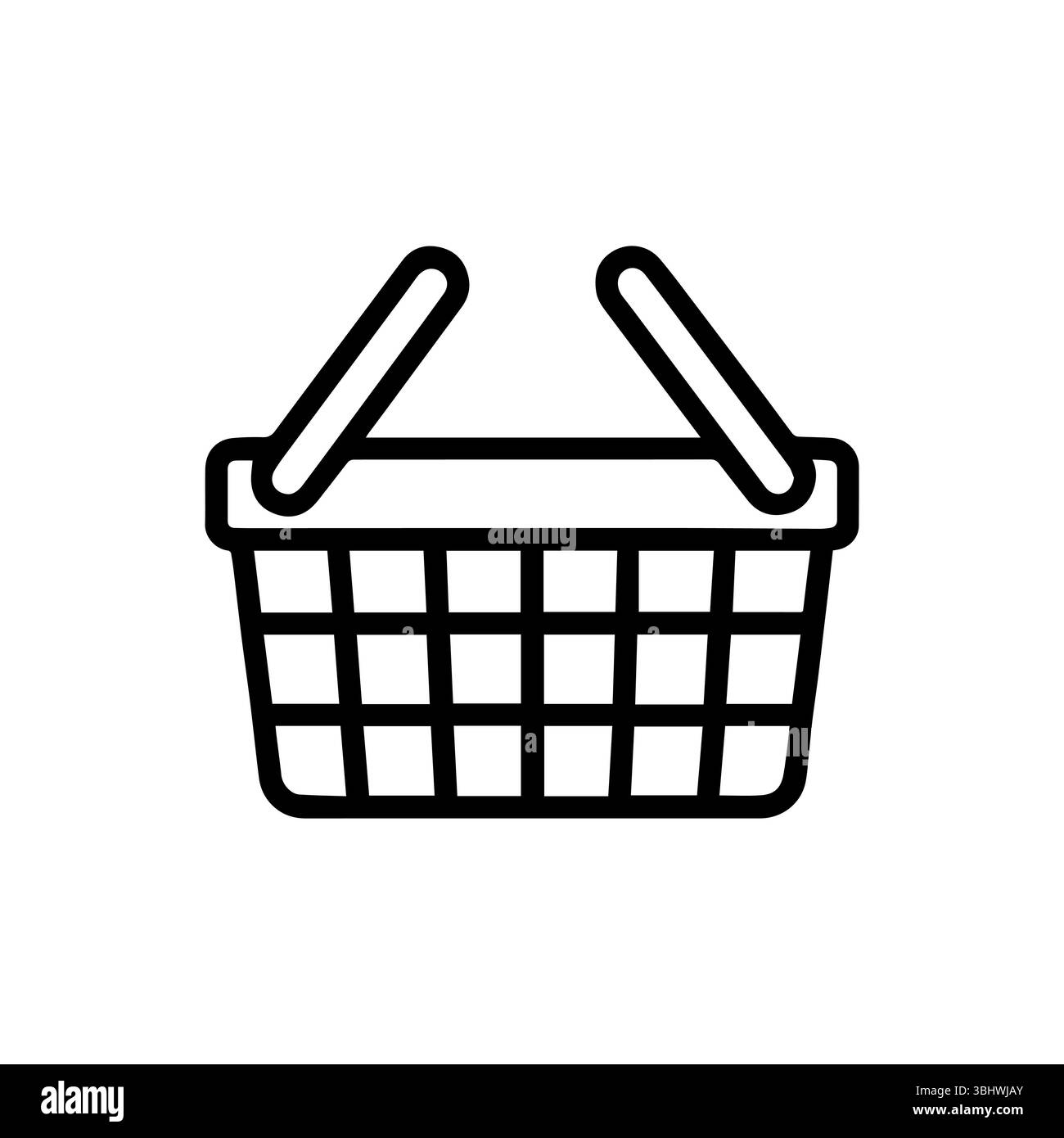 Warenkorb-Symbol isoliert auf weißem Hintergrund Vektor Stock Vektor