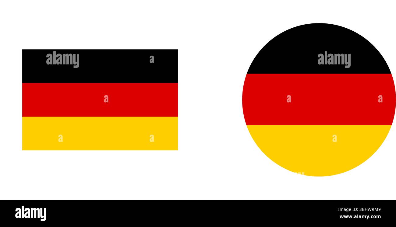 Flagge Deutschlands Symbol deutsches nationales Symbol Vektor Illustration. Stock Vektor