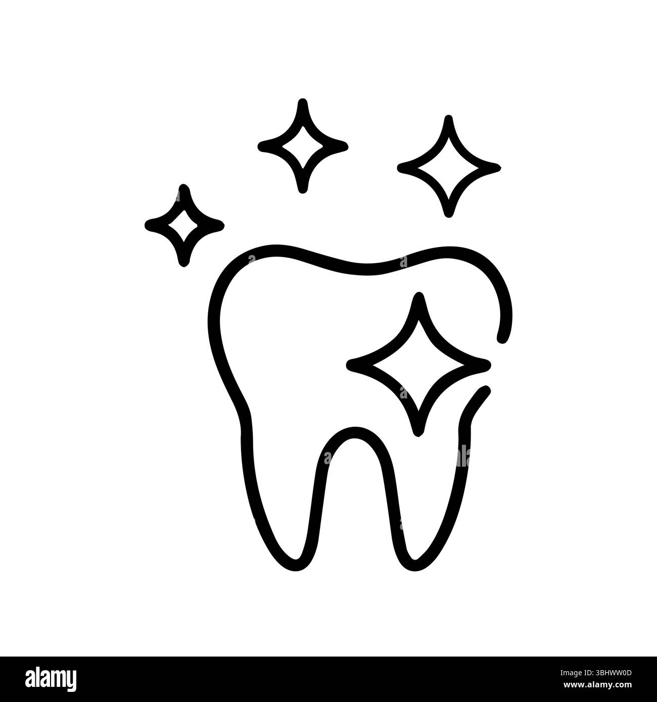 Shining Tooth Icon repräsentiert Zahnpflege und Mundhygiene für bessere Gesundheit und Wellness Stock Vektor