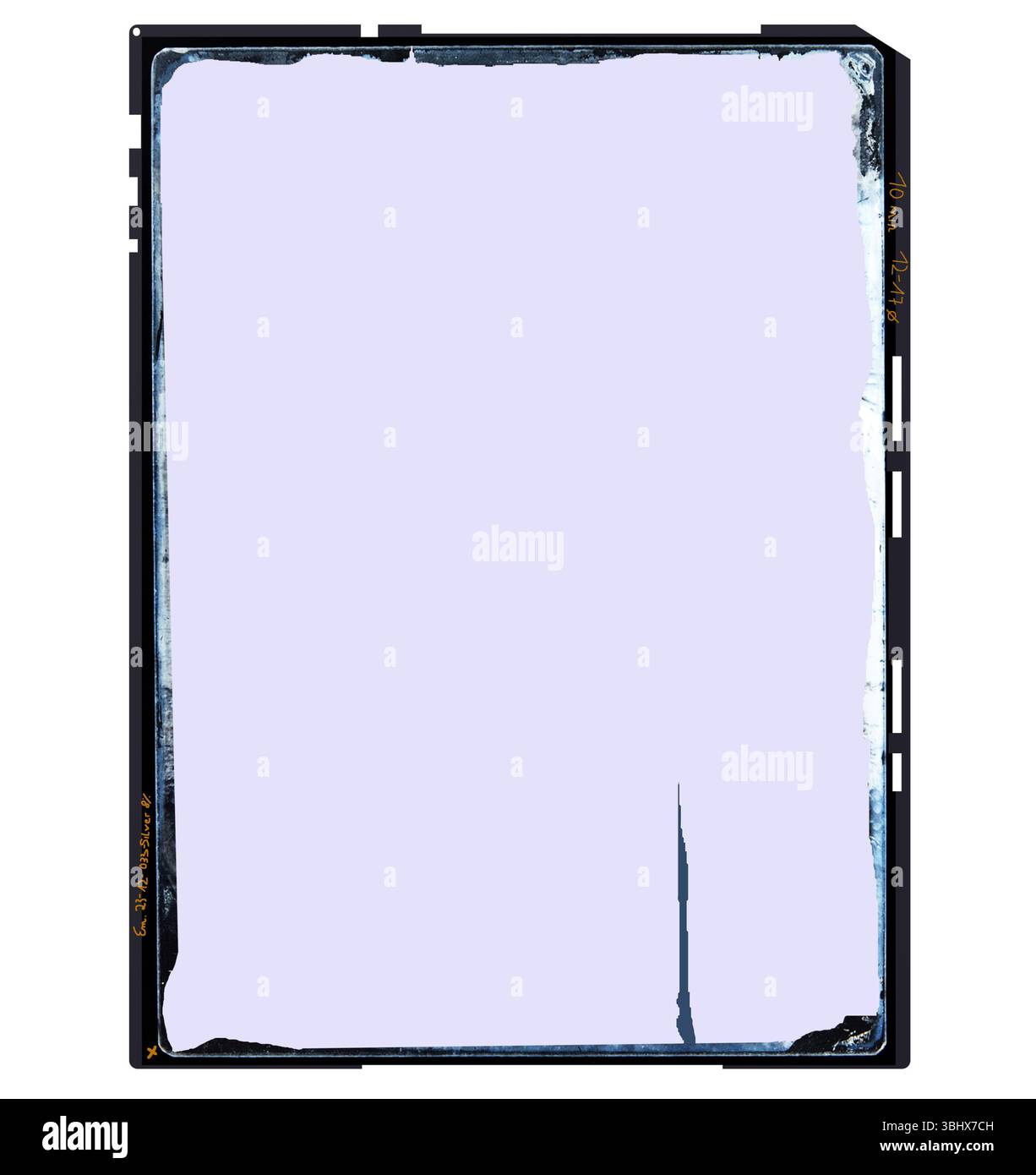 Vintage 4 x 5 Zoll Mittelformat Kamerabildfilm, freier Platz für Fotos Stockfoto